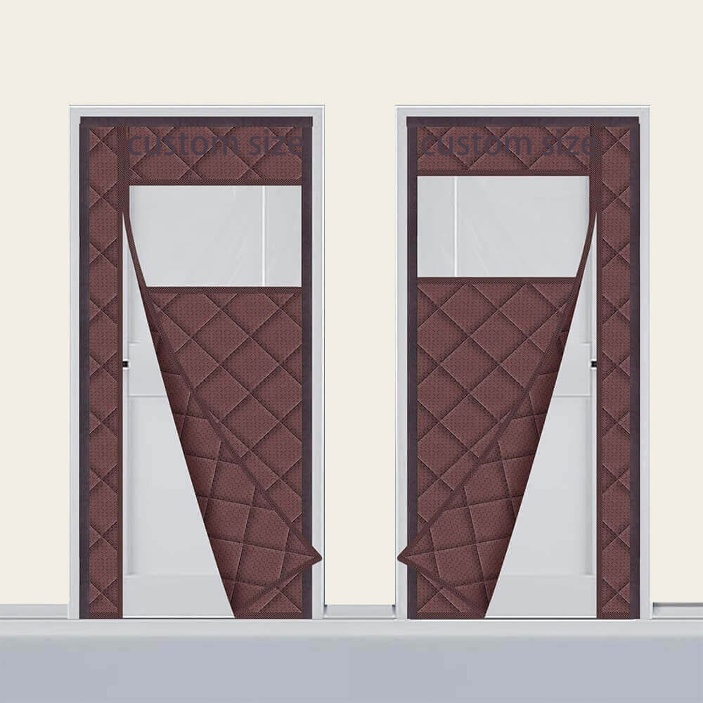 Custom Thermal Insulated Door Curtain Side Opening