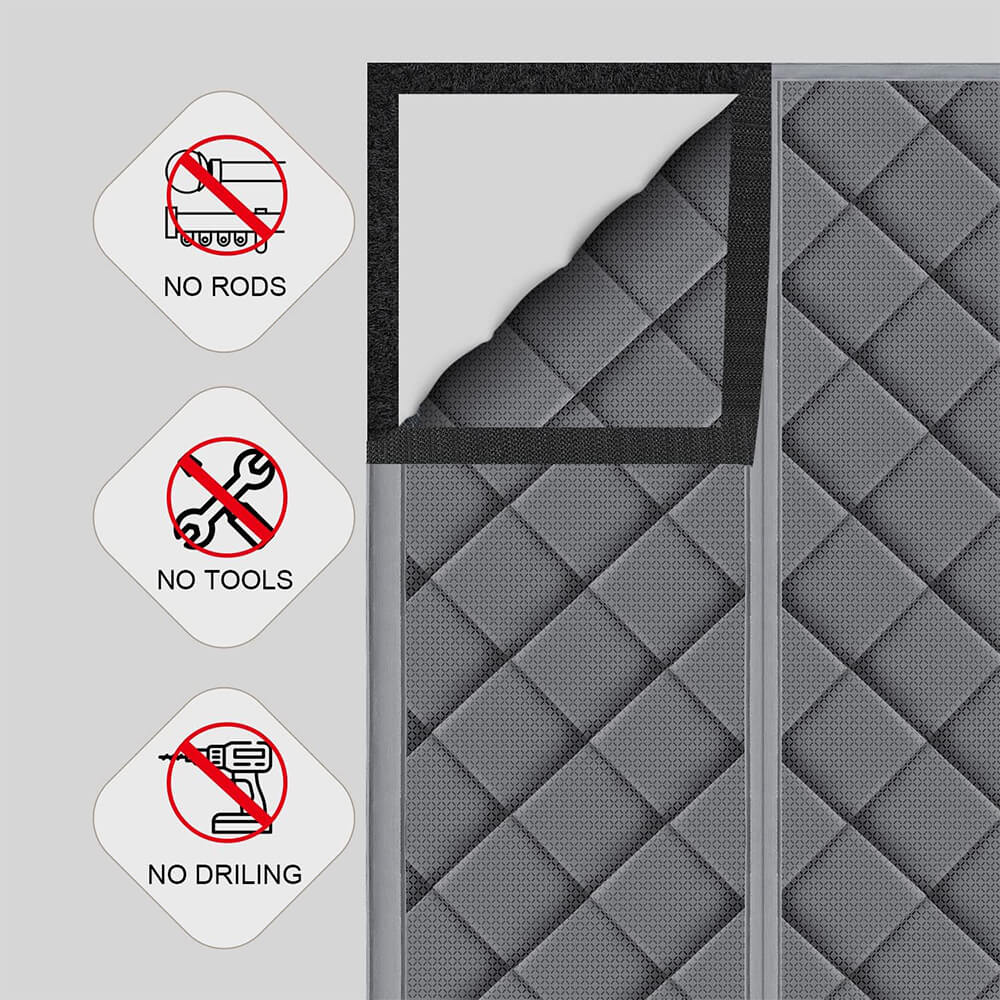 Custom Thermal Insulated Door Curtain Side Opening