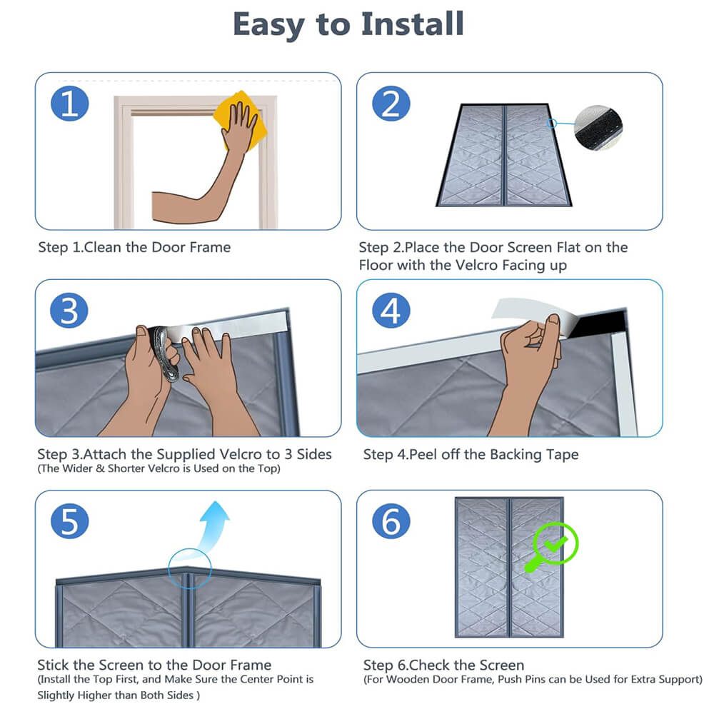 Custom Thermal Insulated Door Curtain Side Opening