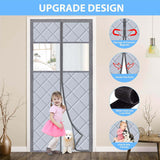 Load image into Gallery viewer, Magnetic Thermal Insulated Door Curtain Visible Windows