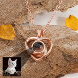 Load image into Gallery viewer, Projection Necklace Custom Necklace with Picture Inside Heart Love Photo Pendant