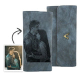 Load image into Gallery viewer, Custom Photo Engraved Wallet | Women's Long Leather Wallet