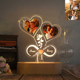 Load image into Gallery viewer, Custom photo heart infinity acrylic lamp