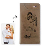 Load image into Gallery viewer, Women&#39;s Custom Engraved Photo Wallet Leather