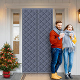 Load image into Gallery viewer, Magnetic Thermal Insulated Door Curtain Grey