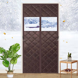 Load image into Gallery viewer, Magnetic Thermal Insulated Door Curtain Visible Windows