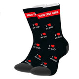 Load image into Gallery viewer, Custom Love Dad Socks with Text