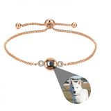 Load image into Gallery viewer, Custom Projection Bracelet Photo Bracelet Custom Round Charm Bracelets with Picture Inside