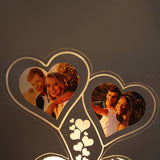 Load image into Gallery viewer, Custom photo heart infinity acrylic lamp