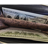 Load image into Gallery viewer, Custom Photo Wallet for Women Two Zipper Pockets Leather Long Wallet