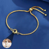 Load image into Gallery viewer, Custom Projection Bracelet Photo Bracelet Custom Round Charm Bracelets with Picture Inside