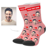 Load image into Gallery viewer, Custom Love Dad Socks with Text