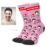 Load image into Gallery viewer, Custom Love Dad Socks with Text