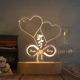 Load image into Gallery viewer, Custom photo heart infinity acrylic lamp