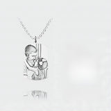 Load image into Gallery viewer, Personalized Photo Rectangle Necklace in 925 Silver